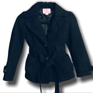 COPPER KEY | GIRLS BLACK SHORT TRENCH COAT